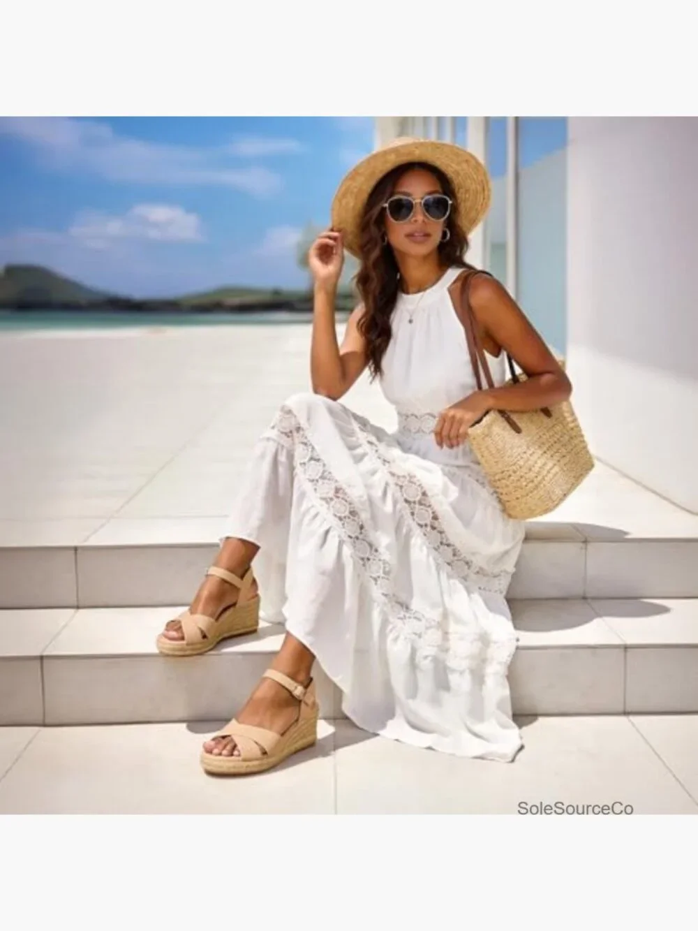Espadrille Wedge Sandals | Adjustable Buckle Dressy Platform